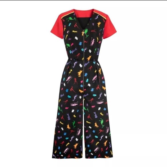 DISNEY Parks The Dress Shop Pixar characters black and red zip jumpsuit 3X - Picture 13 of 13